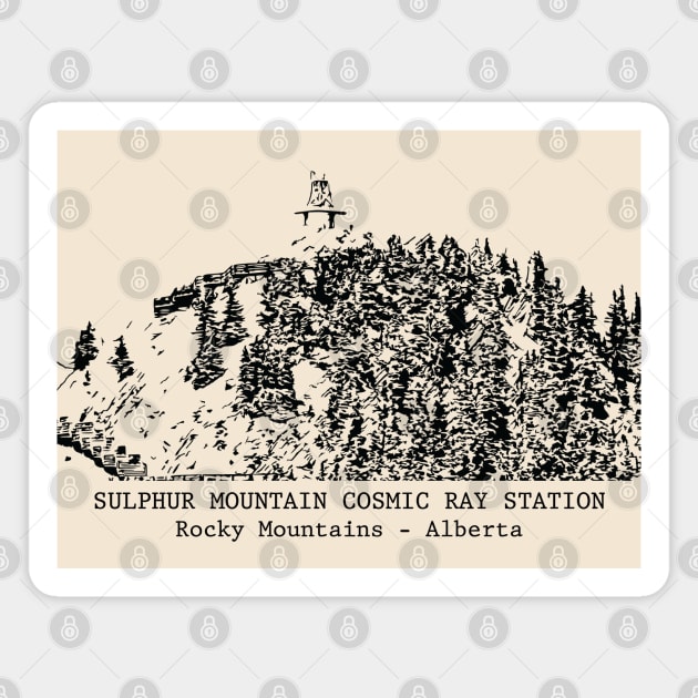 Sulphur Mountain Cosmic Ray Station - Rocky Mountains Magnet by Lakeric